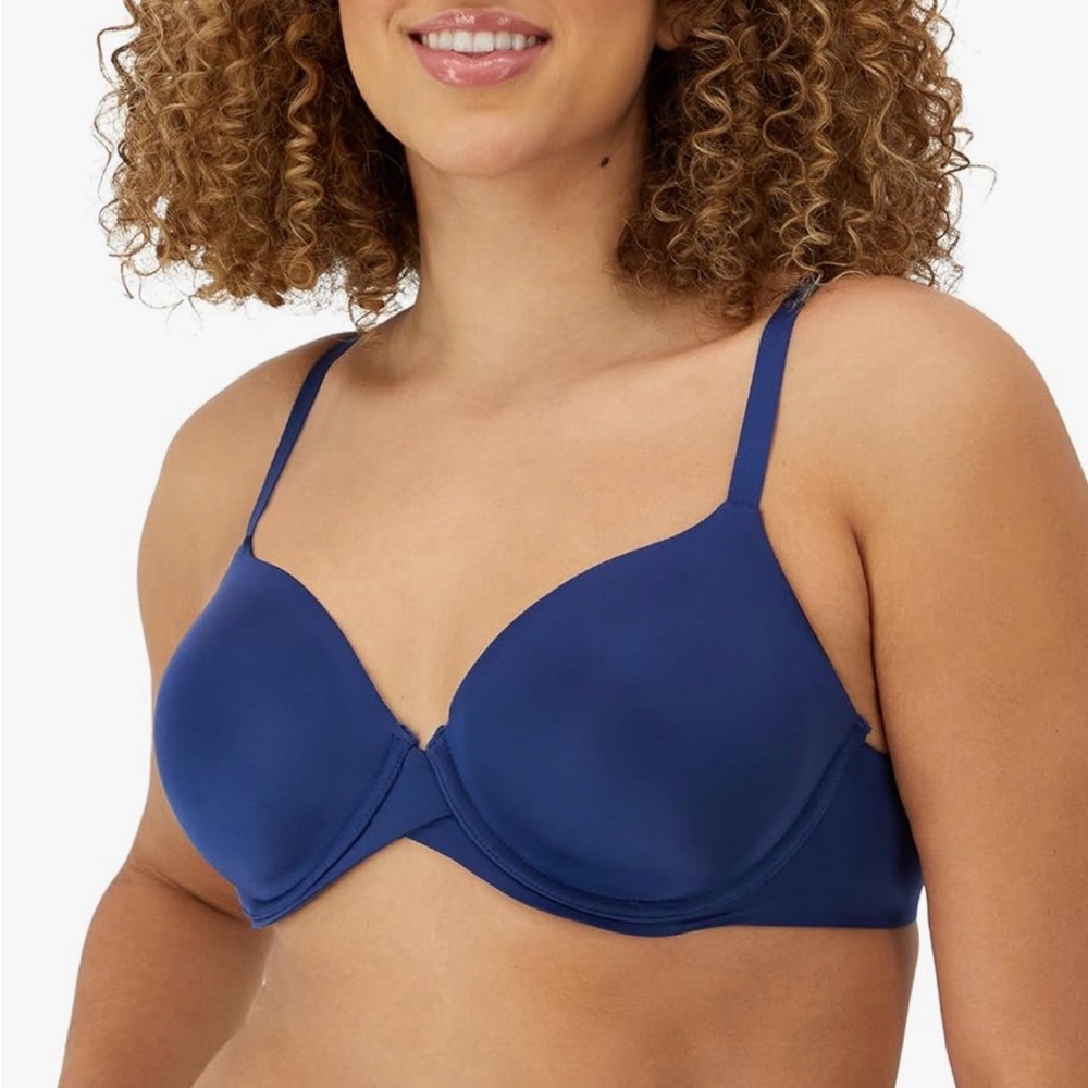 Maidenform Demi Underwire Bra, One Fab Fit Lightly Padded Bras Navy Size 40D